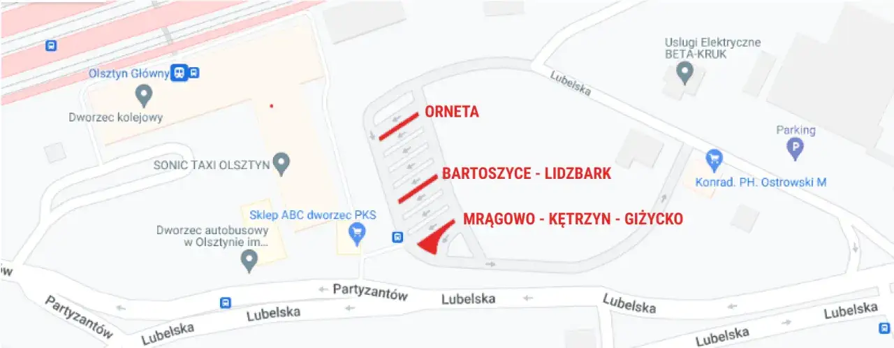 Rozkład jazdy radex Olsztyn Orneta - Sprawdź godziny odjazdów teraz