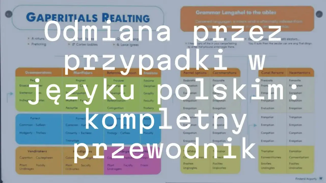 Odmiana przez przypadki w języku polskim: kompletny przewodnik.