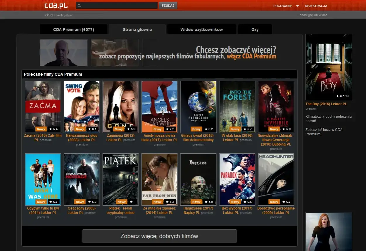 Gdzie oglądać przynętę na cda? Sprawdź dostępność filmu