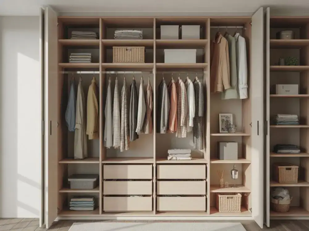Jak układać ubrania na półkach? Koniec z chaosem w szafie!