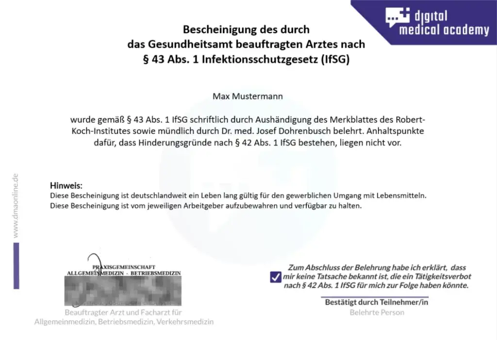 Gesundheitszeugnis Gastronomie: So erhalten Sie Ihre IfSG-Bescheinigung