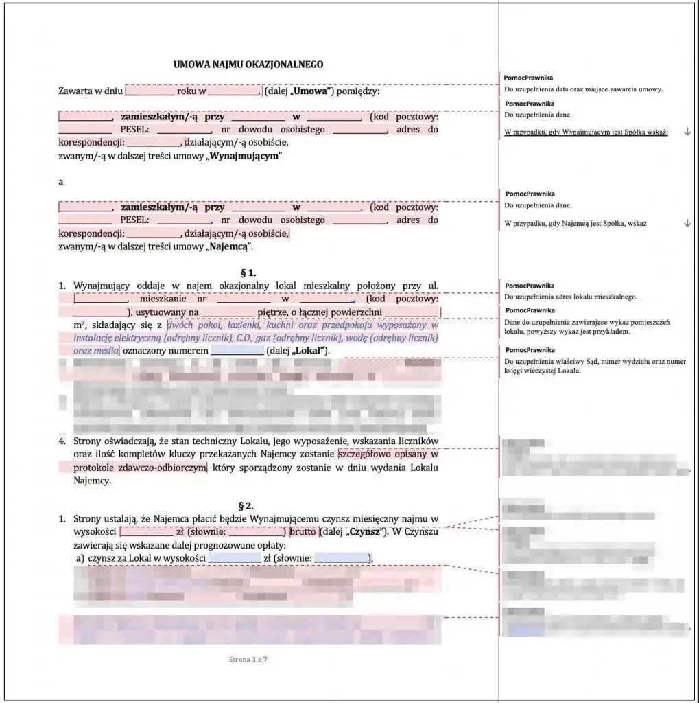 Umowa najmu okazjonalnego: Ile naprawdę zapłacisz za wynajem mieszkania?