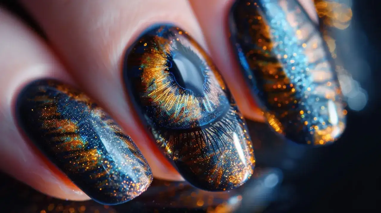 Kocie oko hybryda: Klasyka i zalety tego efektu na paznokciach