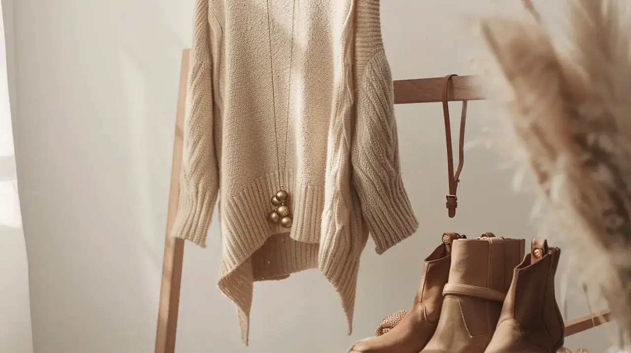 Długi beżowy sweter: wszechstronny element garderoby? Zobacz!