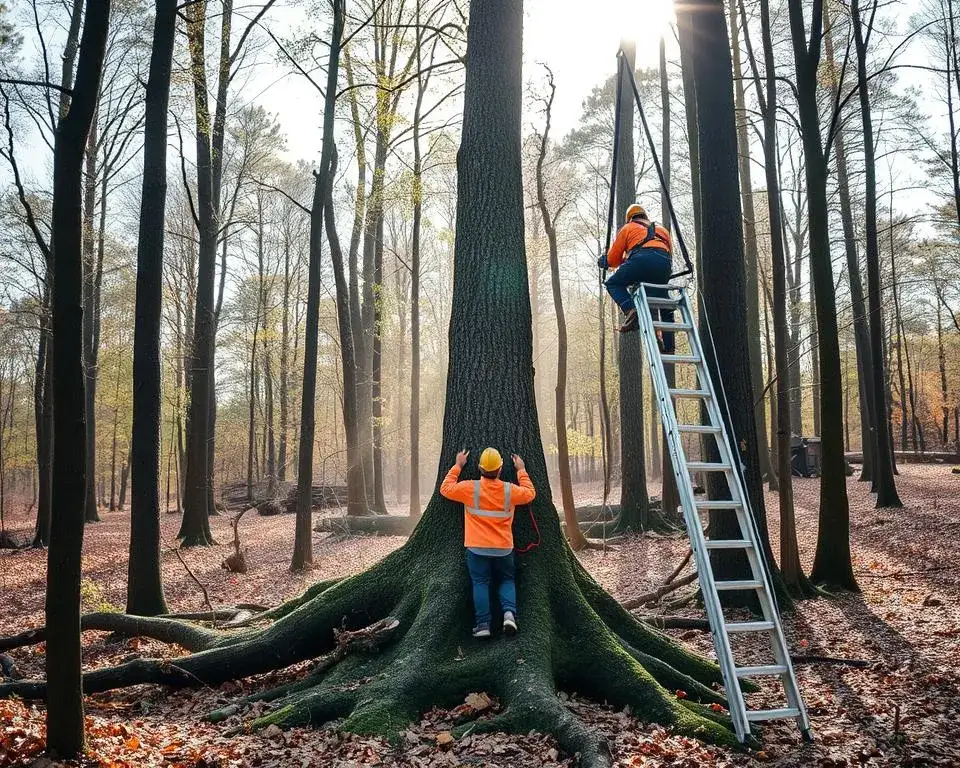 Jak ścinać drzewo żeby nie spadło na budynek i uniknąć szkód