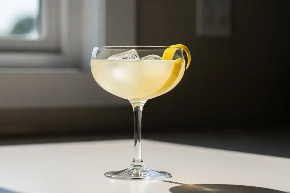 Przepis na drink London Calling: orzeźwiający koktajl z lodem i skórką cytryny, idealny na letnie wieczory.