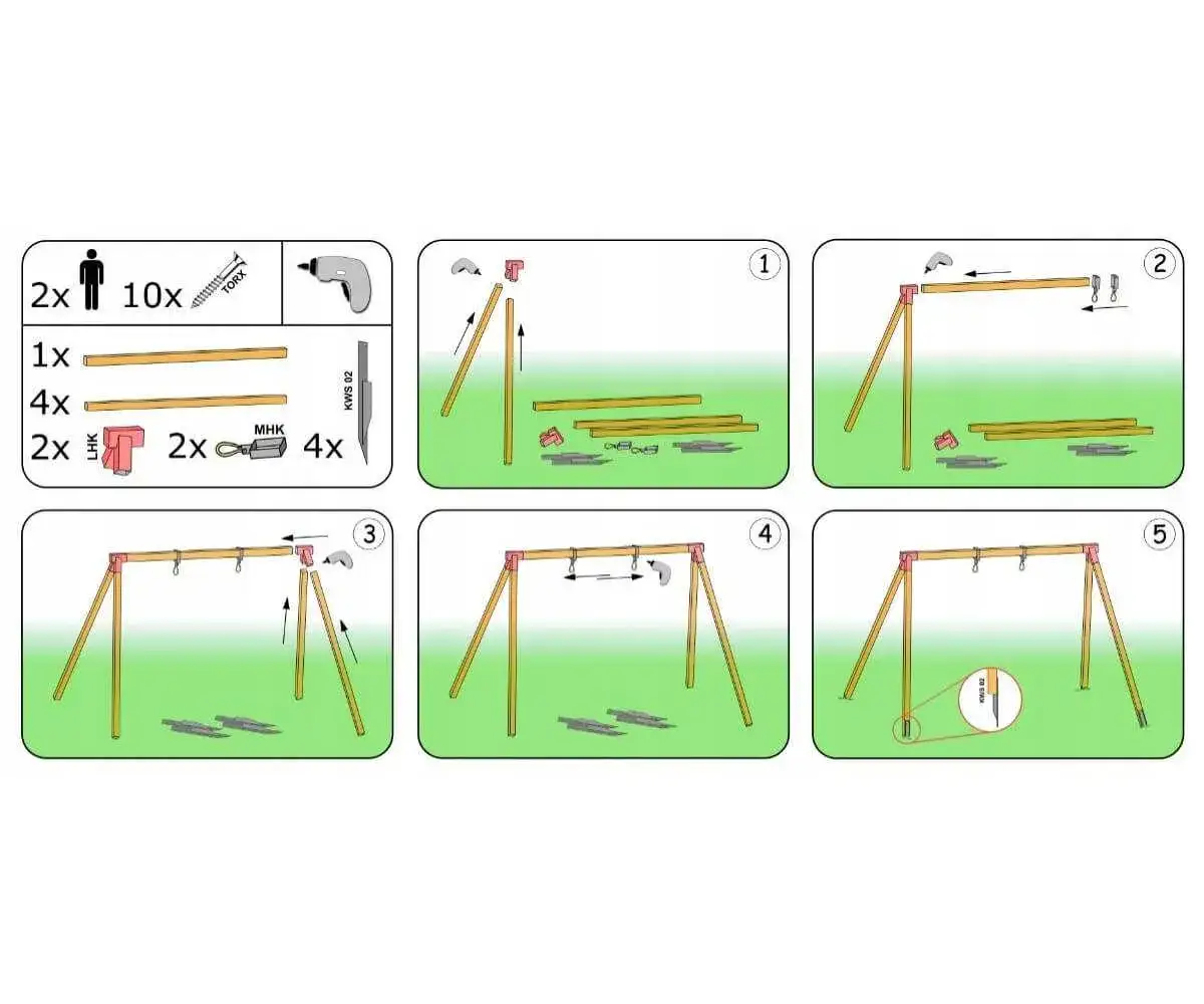 Jak zrobić huśtawkę ogrodową z kantówek wymiary - prosta konstrukcja