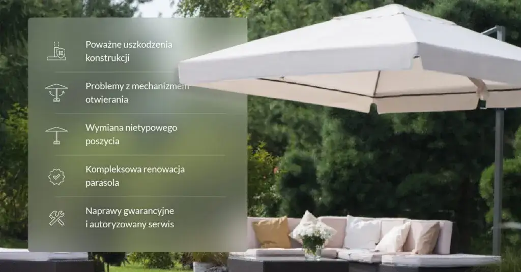 Naprawa parasola ogrodowego: Sklej poszycie i stelaż jak ekspert
