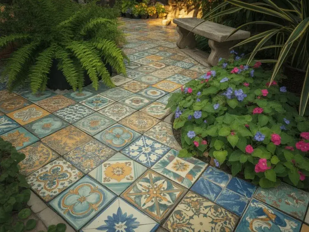 Stare płytki w ogrodzie? Zmień je w dzieła sztuki! Porady DIY