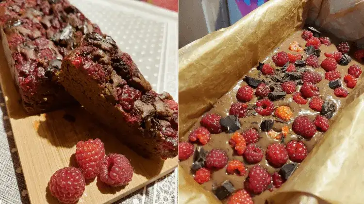 Przepis na zdrowe brownie z fasoli z malinami - bez cukru i glutenu