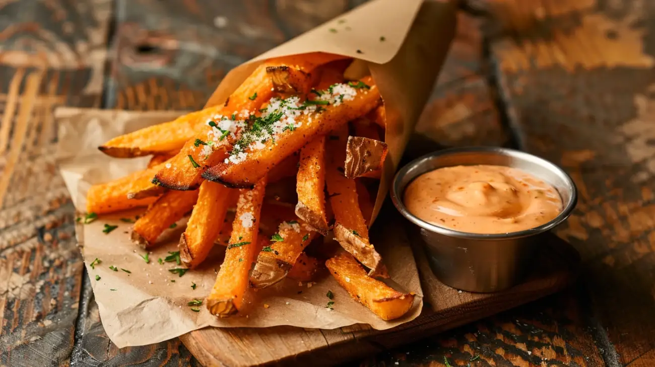Chrupiące frytki z batata: zdrowsza alternatywa dla zwykłych frytek