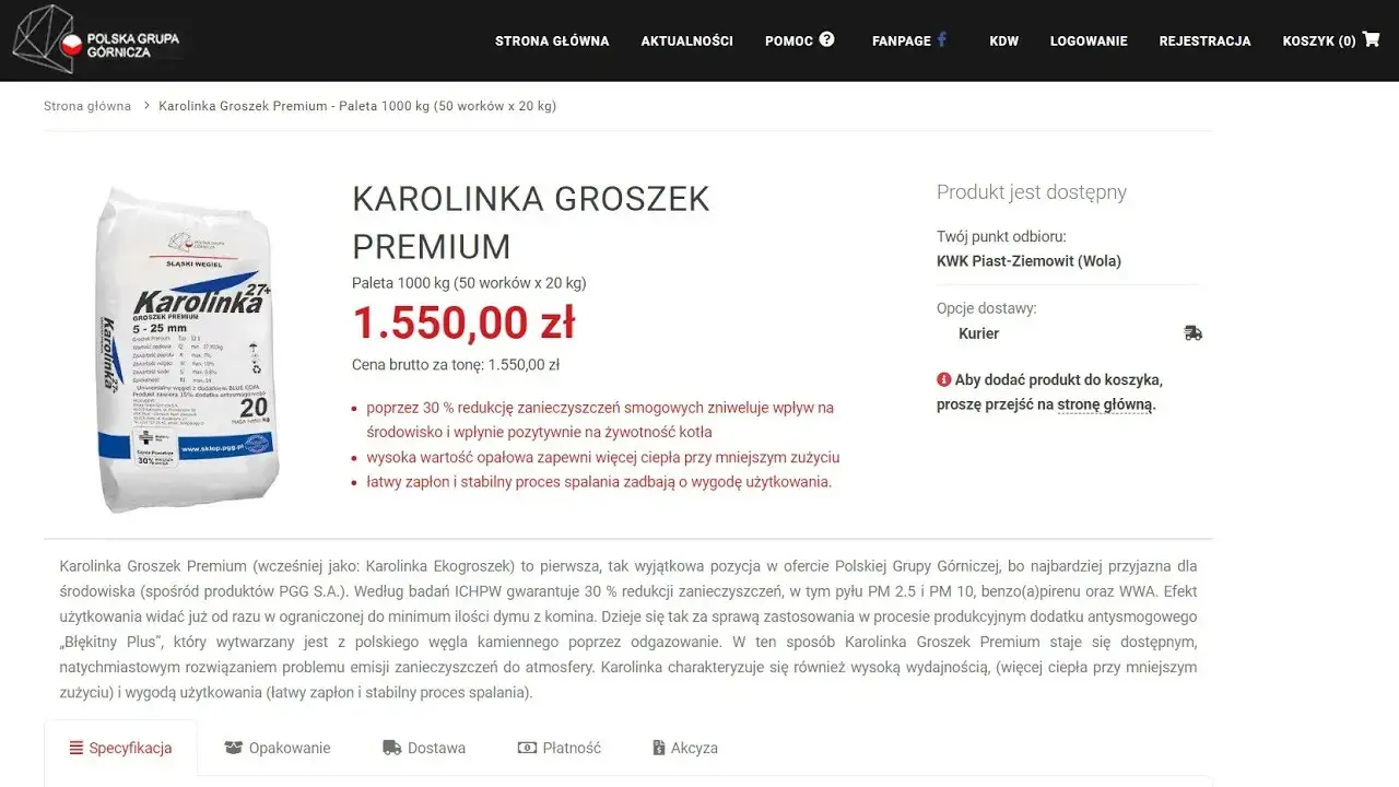 Jak zamówić ekogroszek z PGG - prosta instrukcja krok po kroku