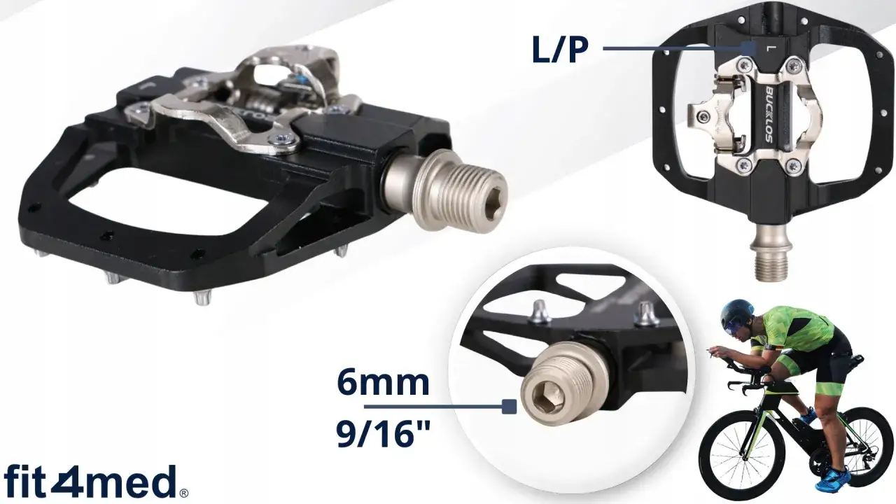 Szukasz idealne pedały do gravela? Zobacz te czarne pedały z metalowymi pinami i systemem SPD. Wymiar 9/16" 6mm.