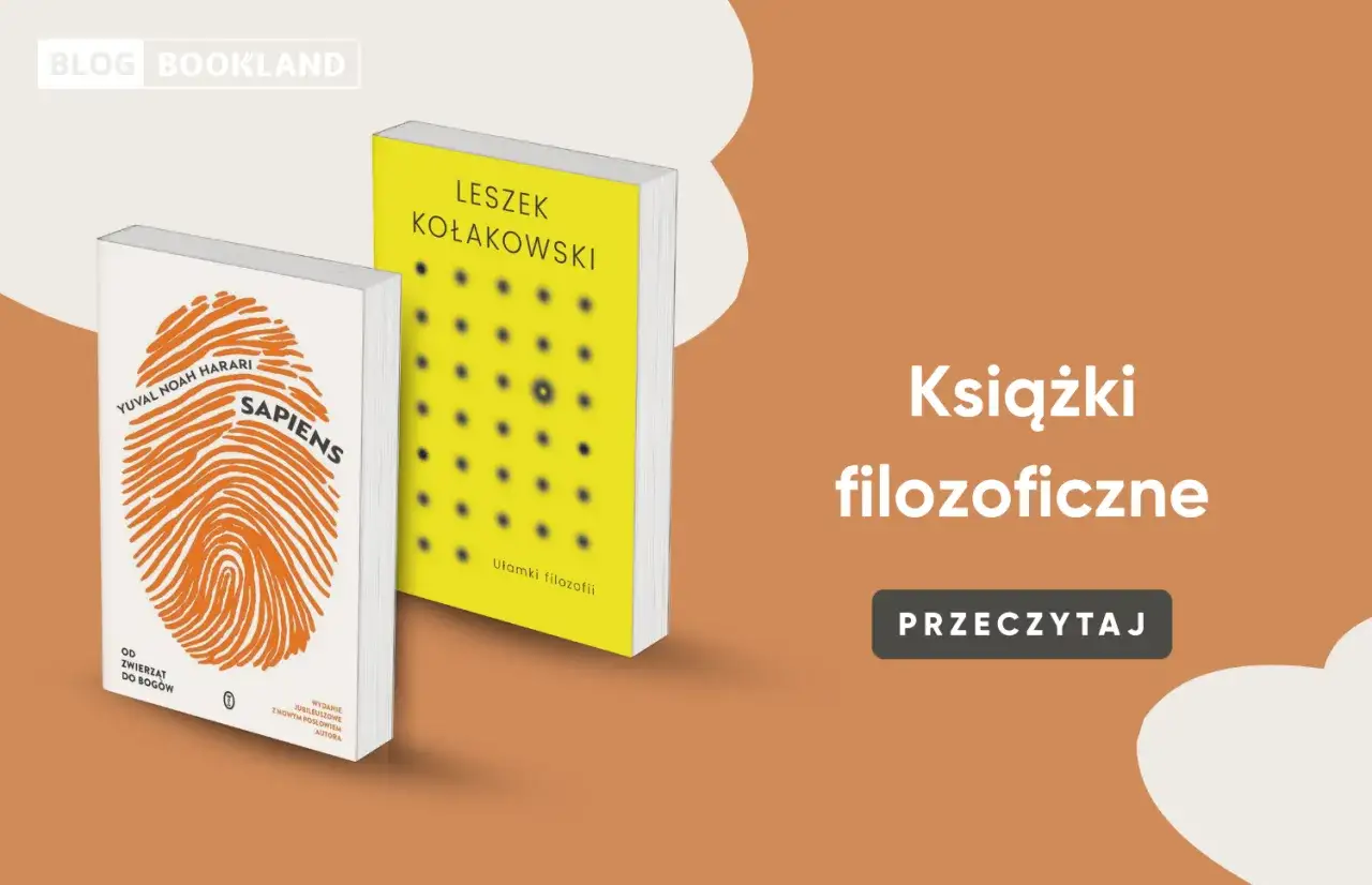 Dwie książki filozoficzne: "Sapiens" Yuvala Noaha Harariego i żółta książka z kropkami.