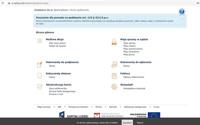 Jak sprawdzić sprawę w e sądzie bez zakładania konta?