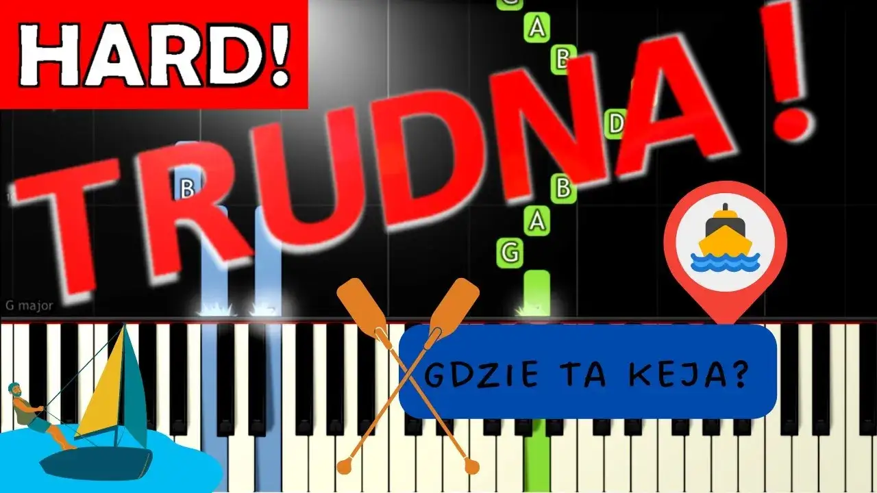Nuty na pianino do Gdzie ta keja w różnych poziomach trudności