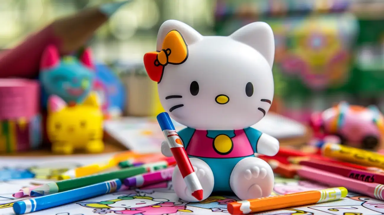Darmowy rysunek Hello Kitty do druku i kolorowania dla małych artystek