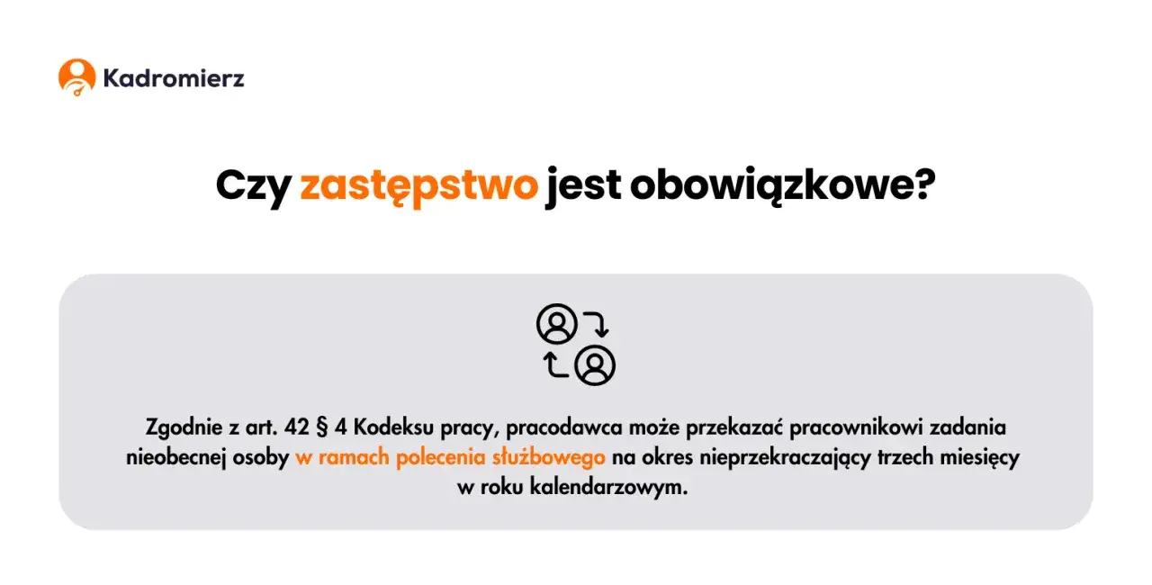 Zastąpienie kogoś w pracy - Prawa i obowiązki pracownika