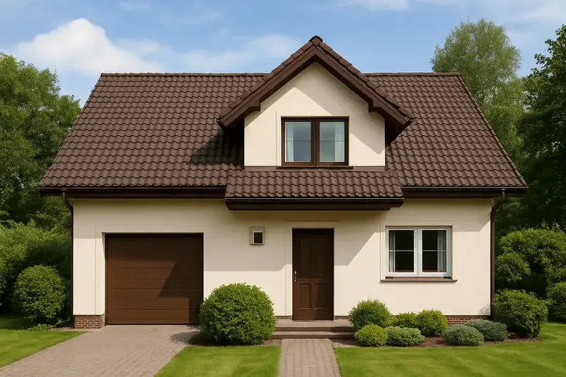 Jaki kolor elewacji do kasztanowego dachu, aby uniknąć błędów?