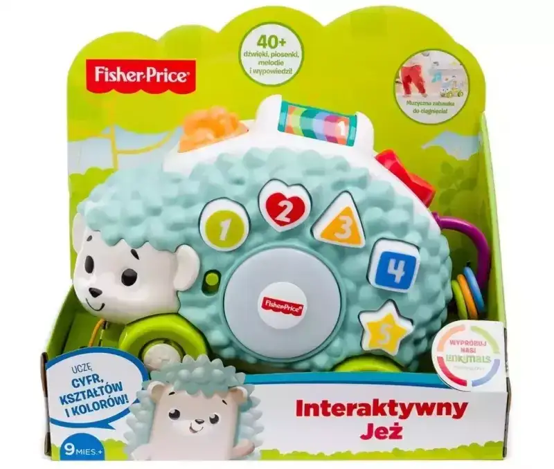 Fisher Price kolorowy jeż zabawka sensoryczna - rozwój zmysłów dziecka