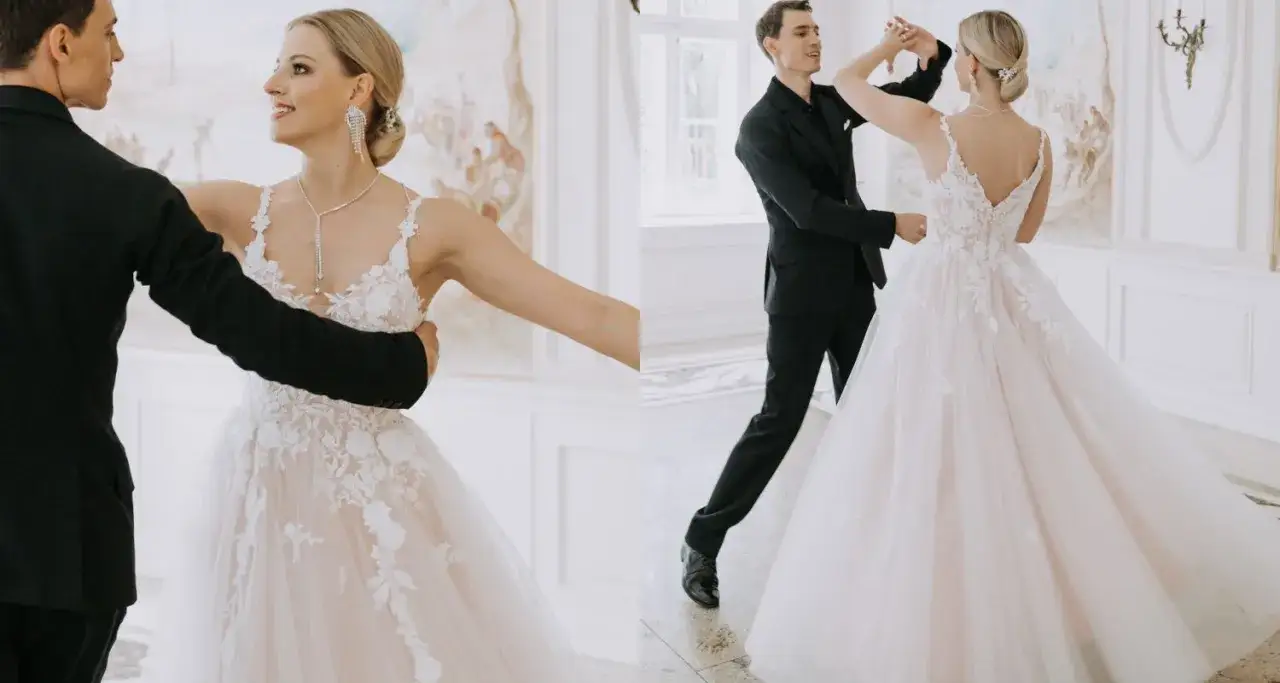 Jak podpiąć tren w sukni ślubnej, by uniknąć kłopotów podczas tańca