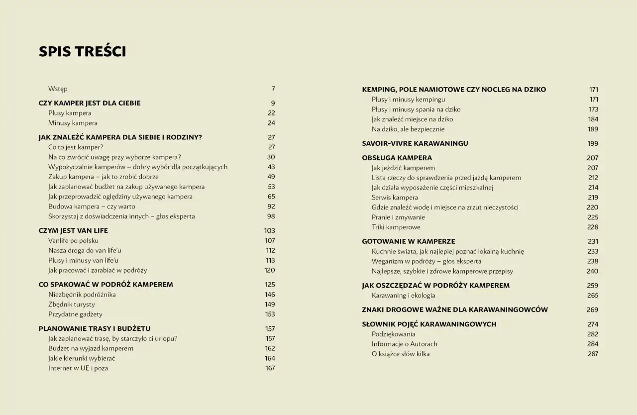 Spis treści: Czym jest van life, co zabrać do kampera, planowanie trasy i budżetu, gotowanie w kamperze, jak znaleźć kampera dla siebie i rodziny.