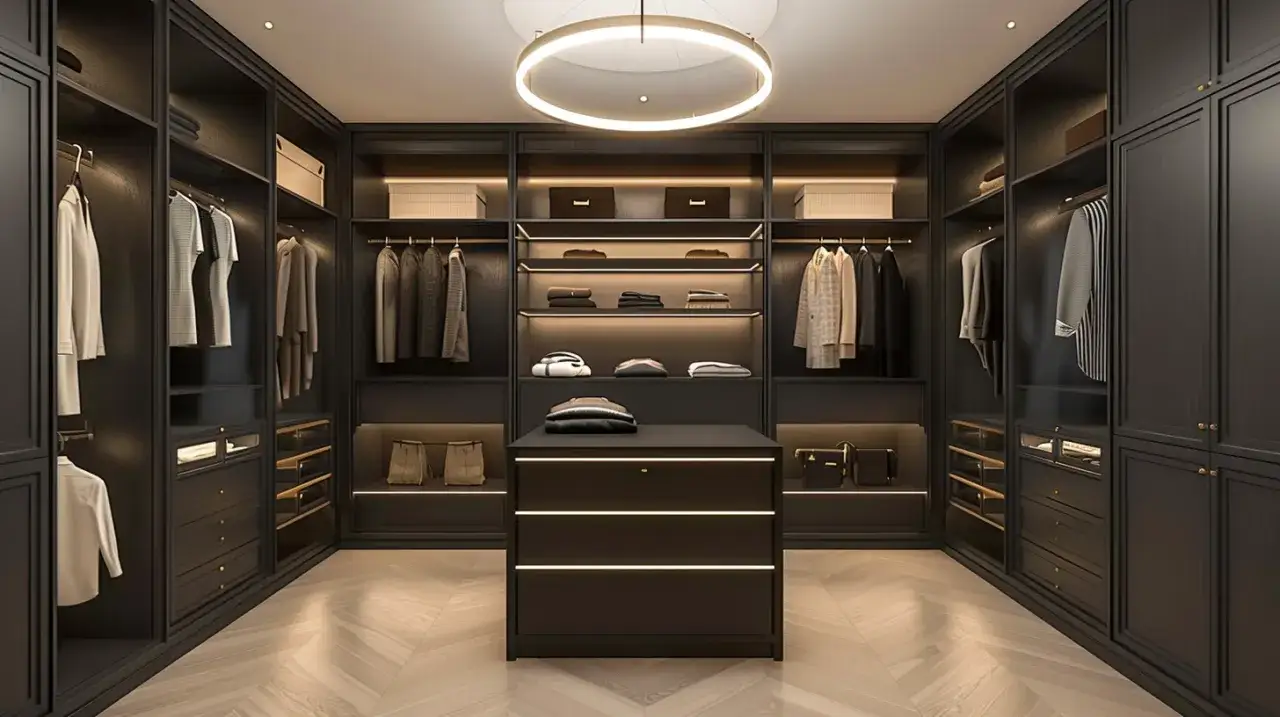 Czarna garderoba – Inspiracje na nowoczesne aranżacje: jak urządzić elegancką garderobę?