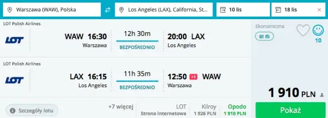 Ile kosztuje lot do Hollywood? Ceny biletów, które zaskoczą