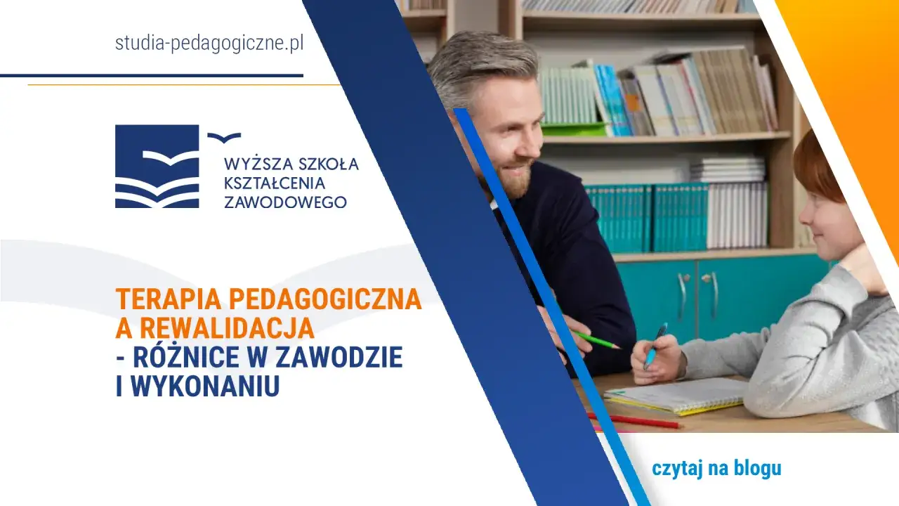 Nauczyciel pomaga dziecku w nauce, ilustrując, czy po terapii pedagogicznej można prowadzić rewalidację.