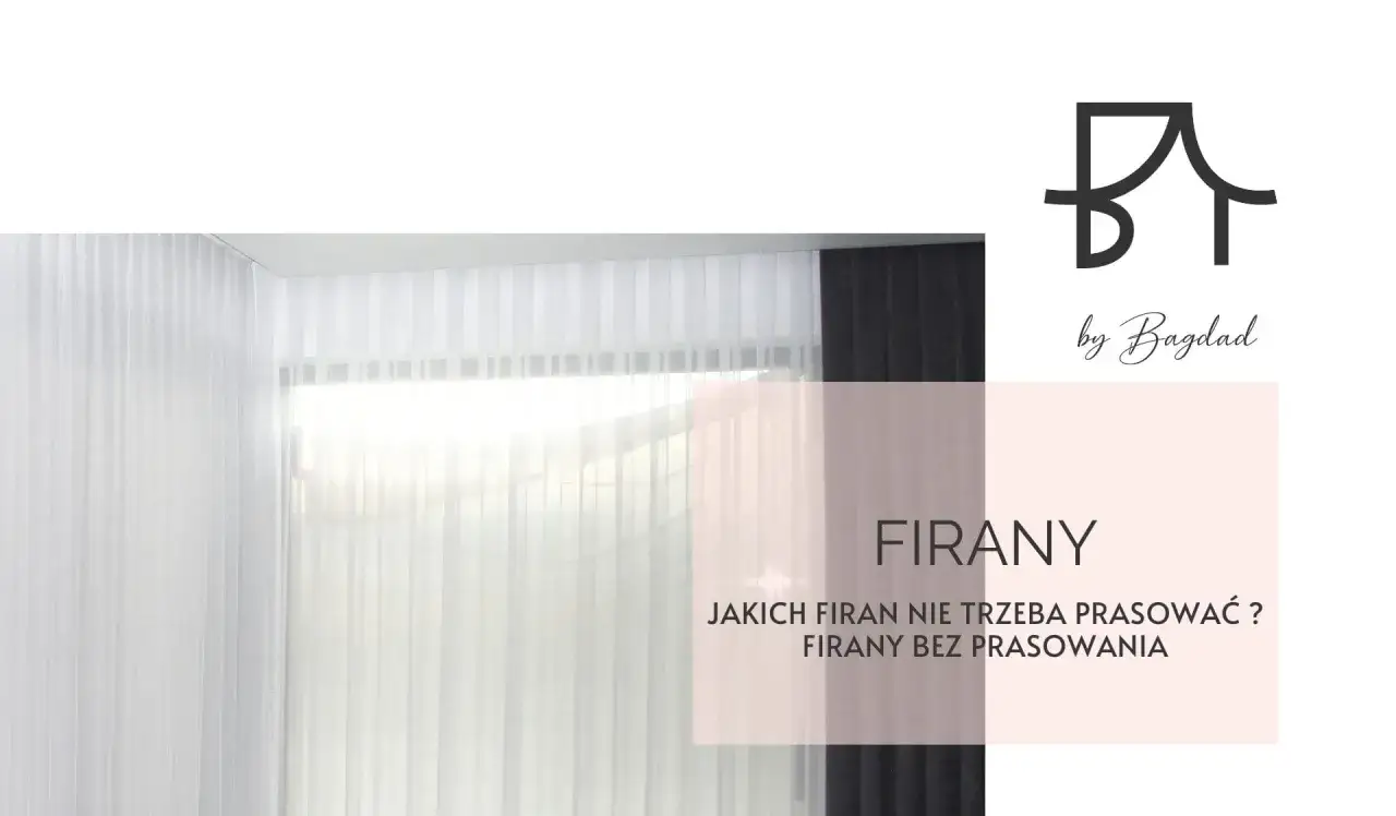 Jasne, białe firany zasłaniające okno, obok ciemne zasłony.