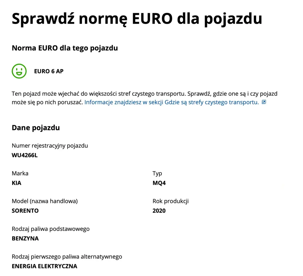 Norma Euro: Czy Twoje auto wjedzie do Strefy Czystego Transportu?