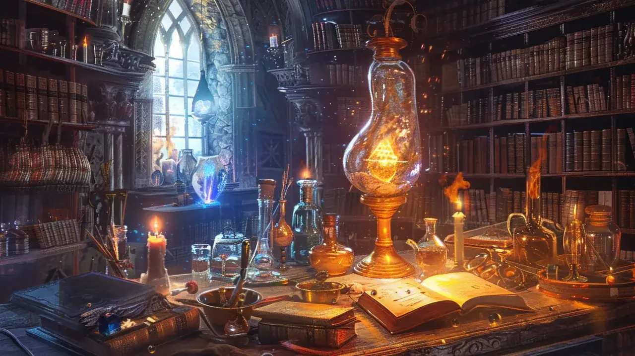 Średniowieczny poszukiwacz kamienia filozoficznego - historia 