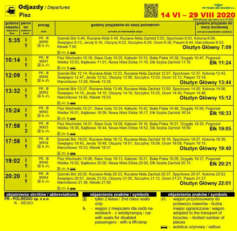 Aktualny rozkład jazdy Olsztyn Bartoszyce - nie przegap odjazdów!