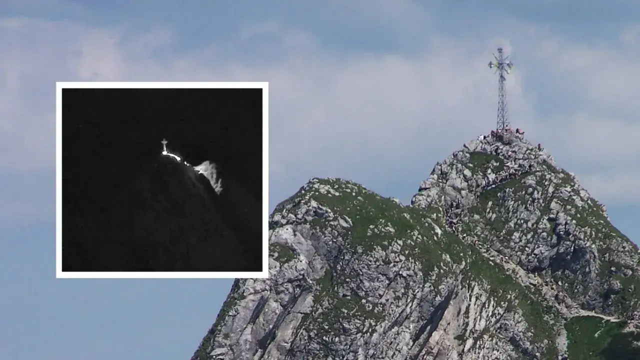 Czy krzyż na Giewoncie jest oświetlony tylko w wyjątkowe dni?