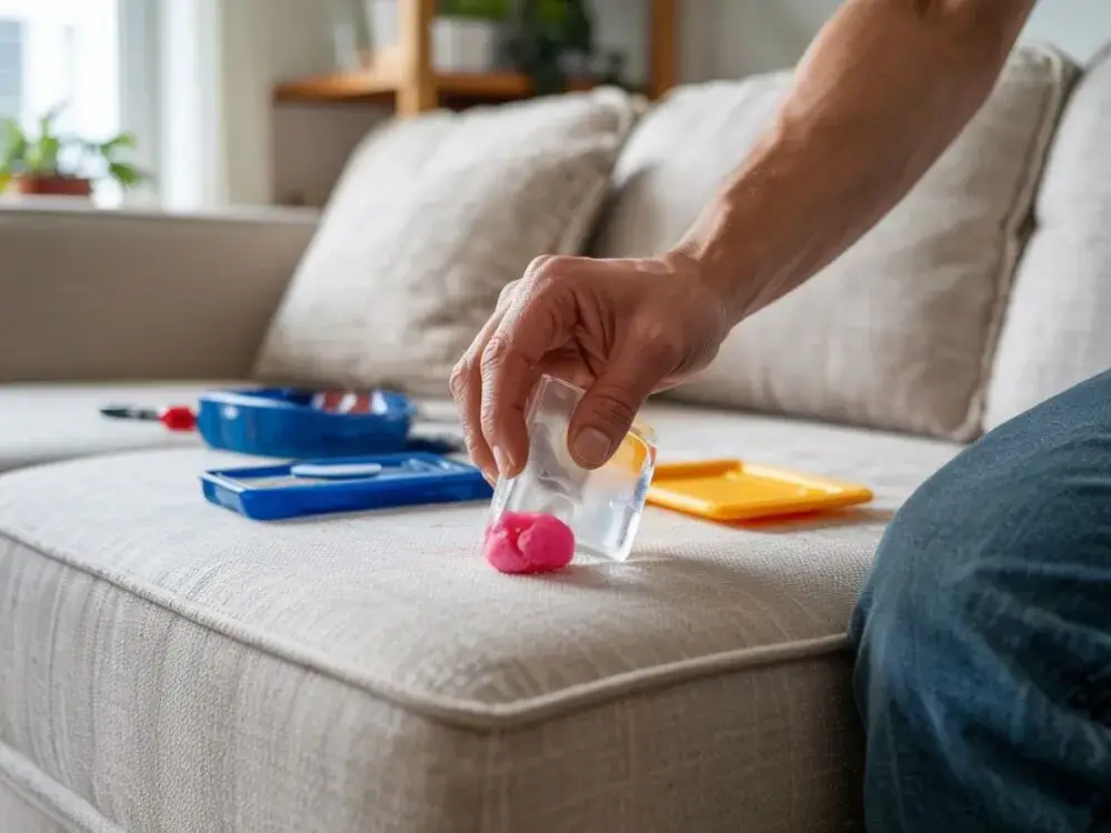 Jak usunąć gumę z kanapy? Skuteczne metody, które działają!