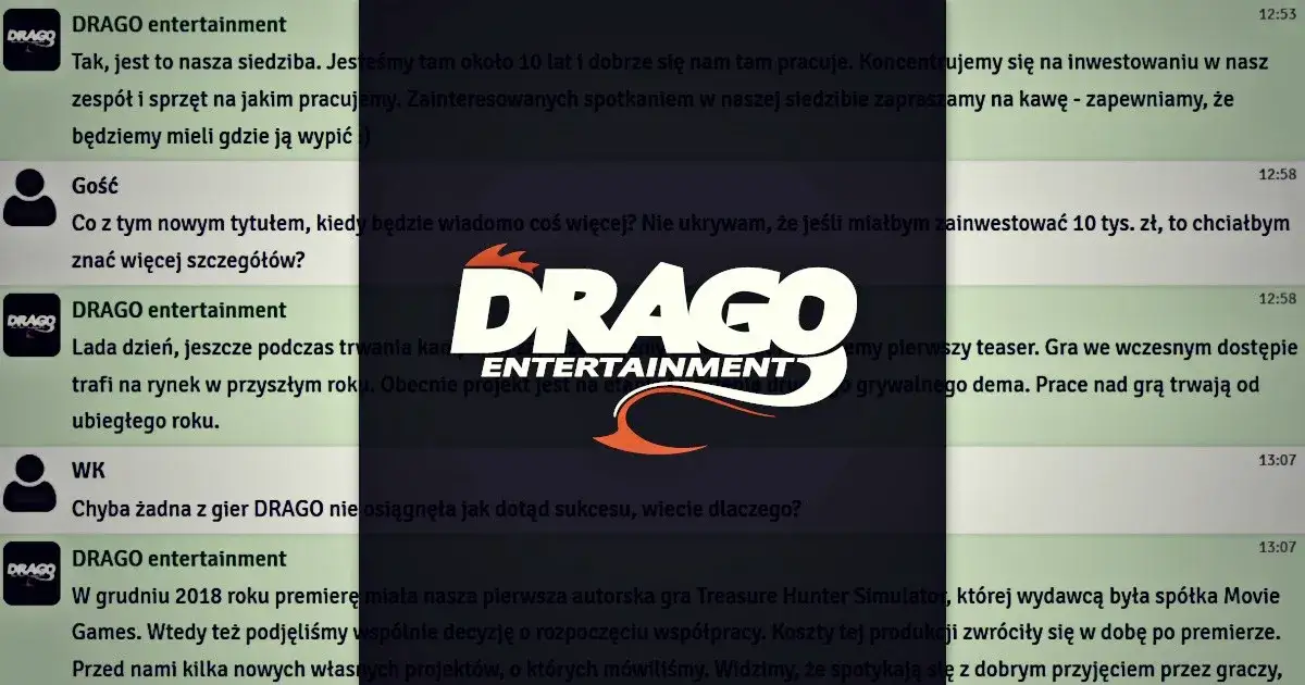 Wywiad z szefem Drago entertainment: liczą na kolejny sukces