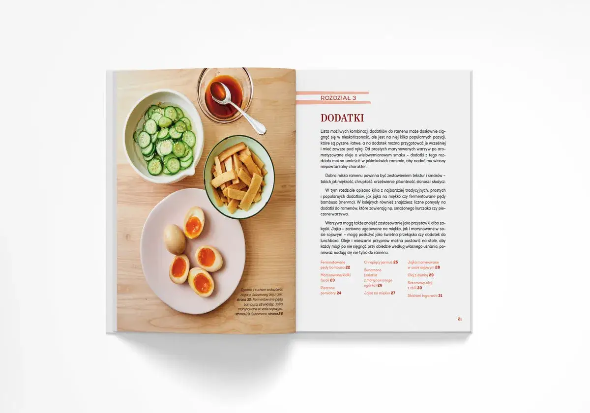 Dodatki do ramen: marynowane jajka, ogórek, pędy bambusa i sos. Idealne dopełnienie każdego ramen przepis.