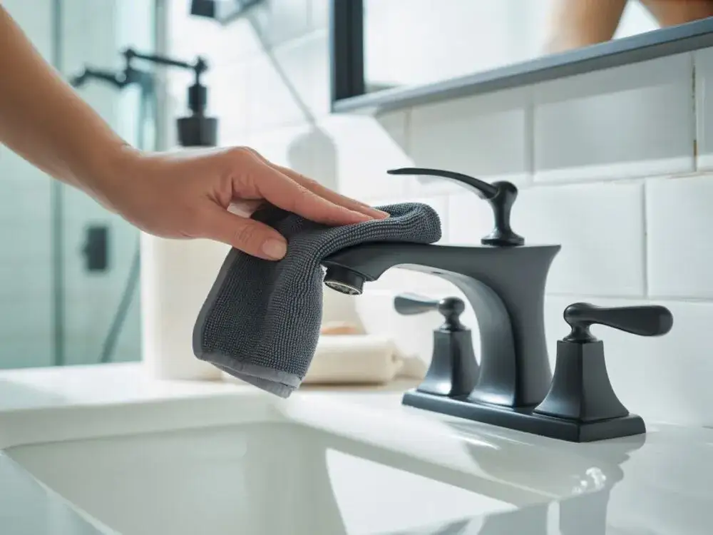 Czarna armatura: jak czyścić, by lśniła bez zarysowań?