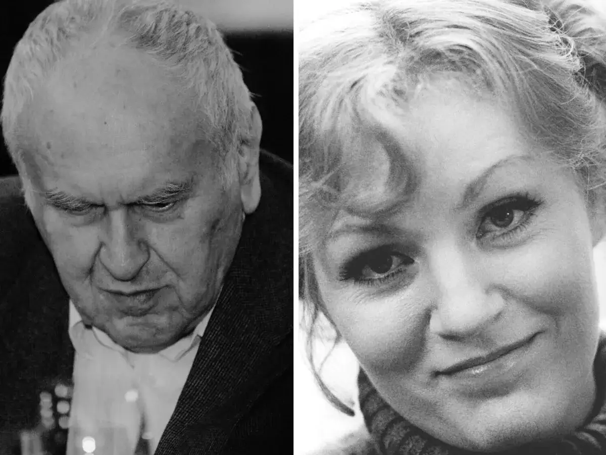 Czarno-białe portrety. Z lewej starszy mężczyzna, z prawej młoda kobieta. Czy to wspomnienie o dniu, kiedy zmarł mąż Anny German?