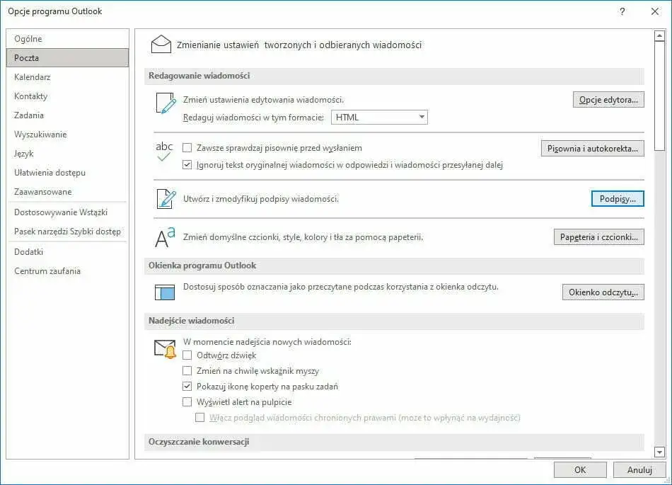 Jak ustawić stopkę Outlook - Jak zmienić stopkę w Outlooku?