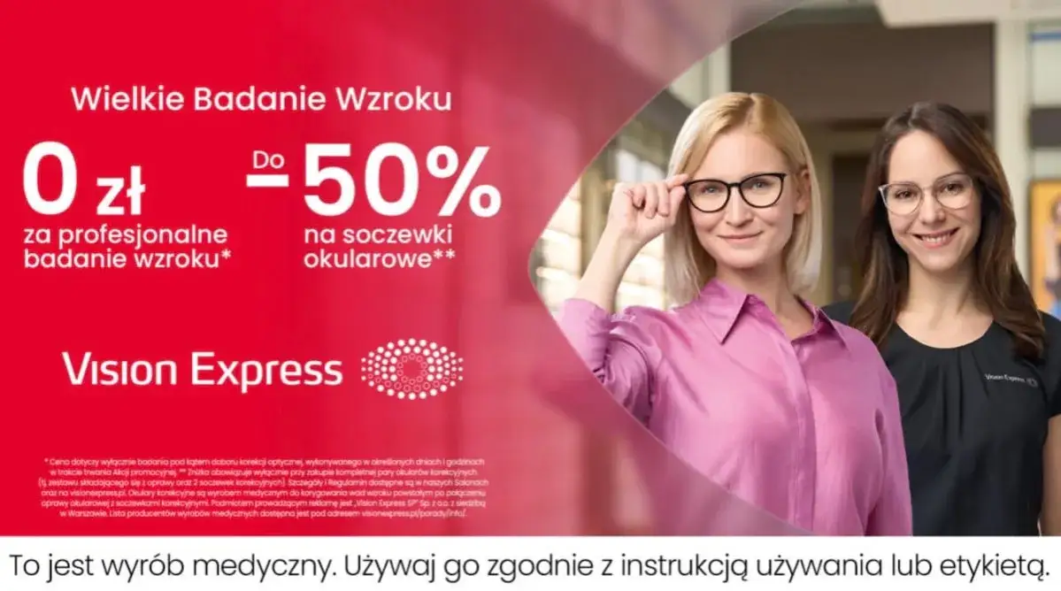 Ile kosztuje badanie wzroku w Vision Express? Sprawdź aktualne ceny i promocje