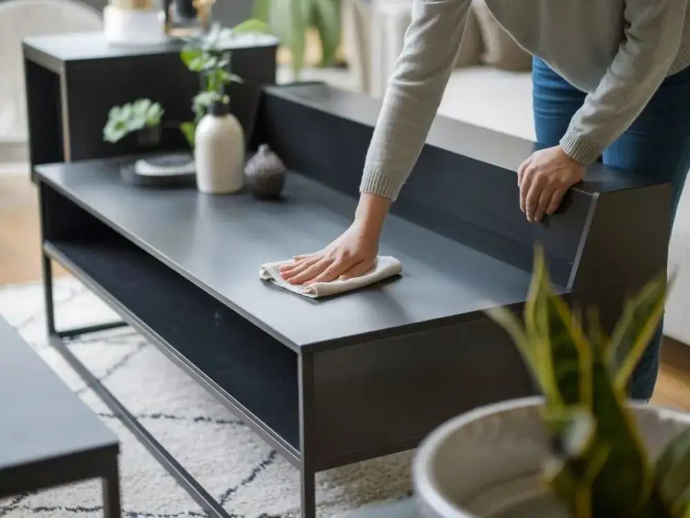 Skuteczne sposoby na czyszczenie czarnych mebli matowych bez smug