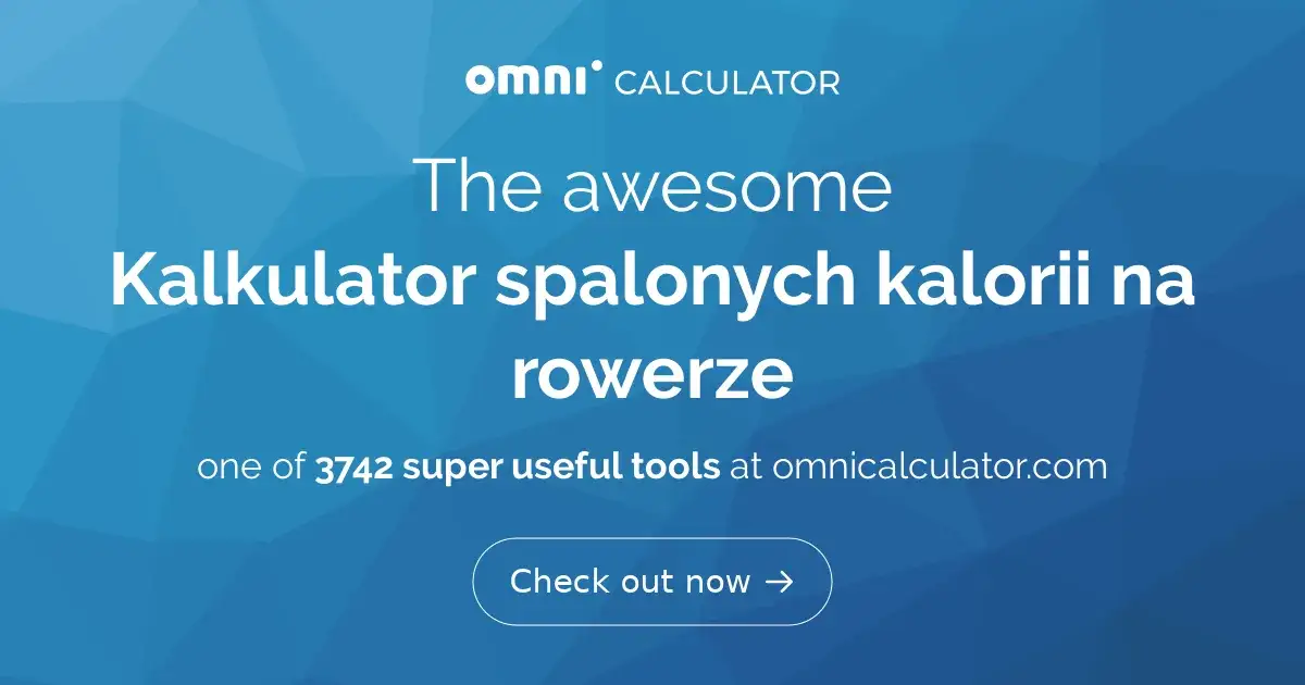 Kalkulator kalorii spalonych podczas jazdy na rowerze