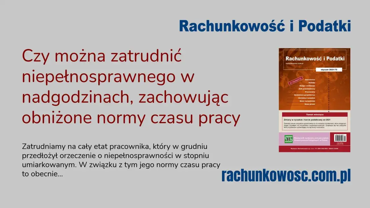Ile godzin może pracować osoba niepełnosprawna? Poznaj ważne przepisy