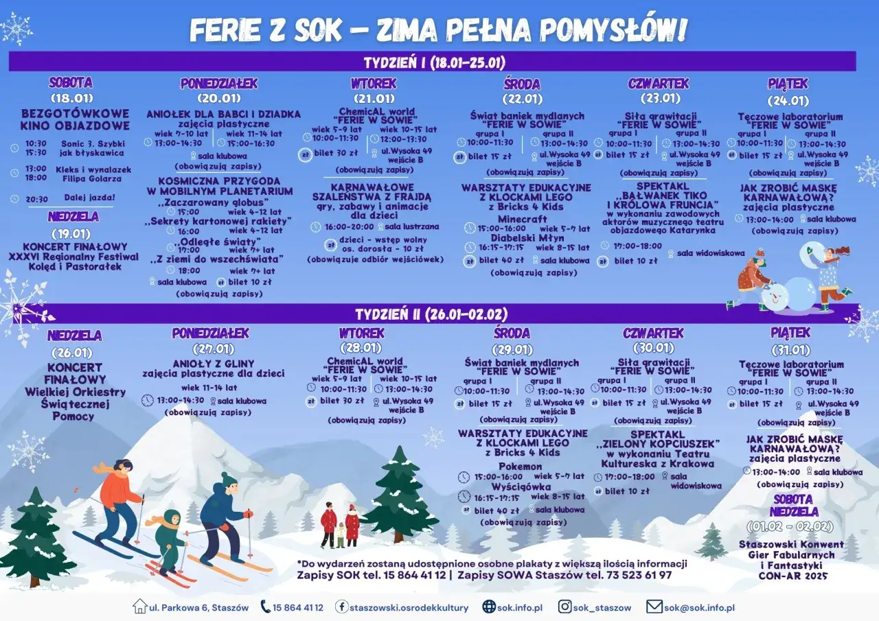 Ferie zimowe 2025 Świętokrzyskie: Oficjalne daty i co robić?