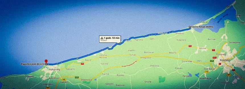 Koszalin Mielno ile km? Sprawdź najkrótszą trasę i czas podróży