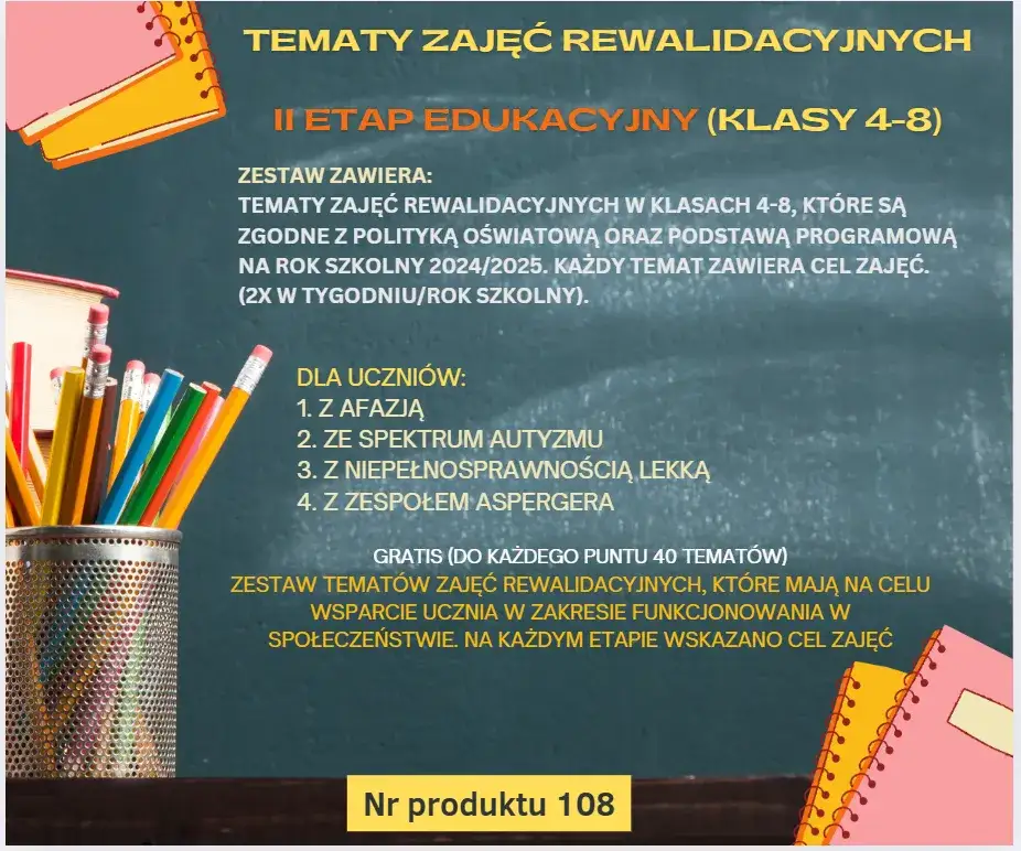 Tematy zajęć rewalidacyjnych do dziennika, które naprawdę działają