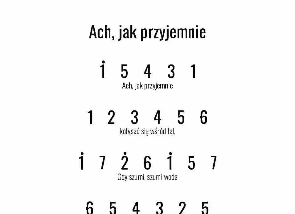 Nuty do ach jak przyjemnie – łatwe do grania i śpiewania