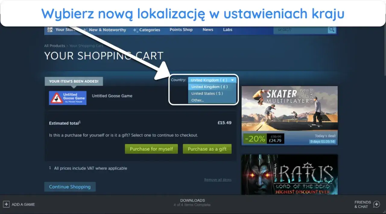 Jak kupować gry na Steam przez VPN i uniknąć blokady konta