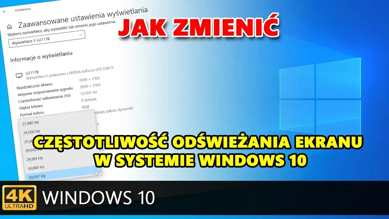 Jak łatwo zwiększyć częstotliwość odświeżania monitora - Prosta porada na płynniejszy obraz